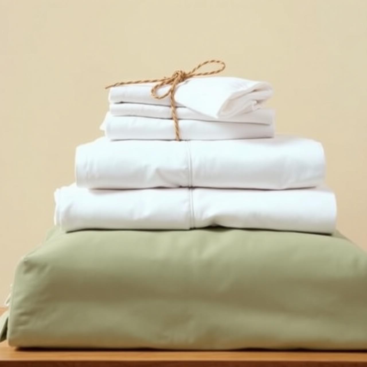 Freshly folded commercial linen